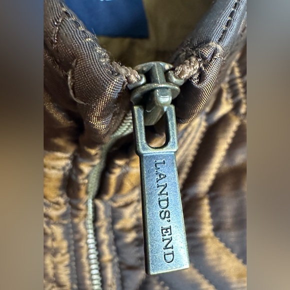 Land’s End | Women’s Copper Tone Quilted Zipper Jacket w/Primaloft, Size L - Picture 4 of 16